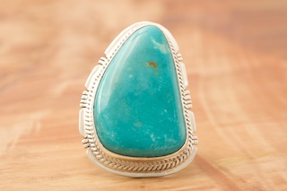 Genuine Pilot Mountain Turquoise Sterling Silver Ring